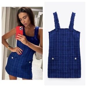 ABERCROMBIE & FITCH WOOL TWEED SHIFT GOSSIP GIRL DARK ACADEMIA MINI DRESS NWT‎